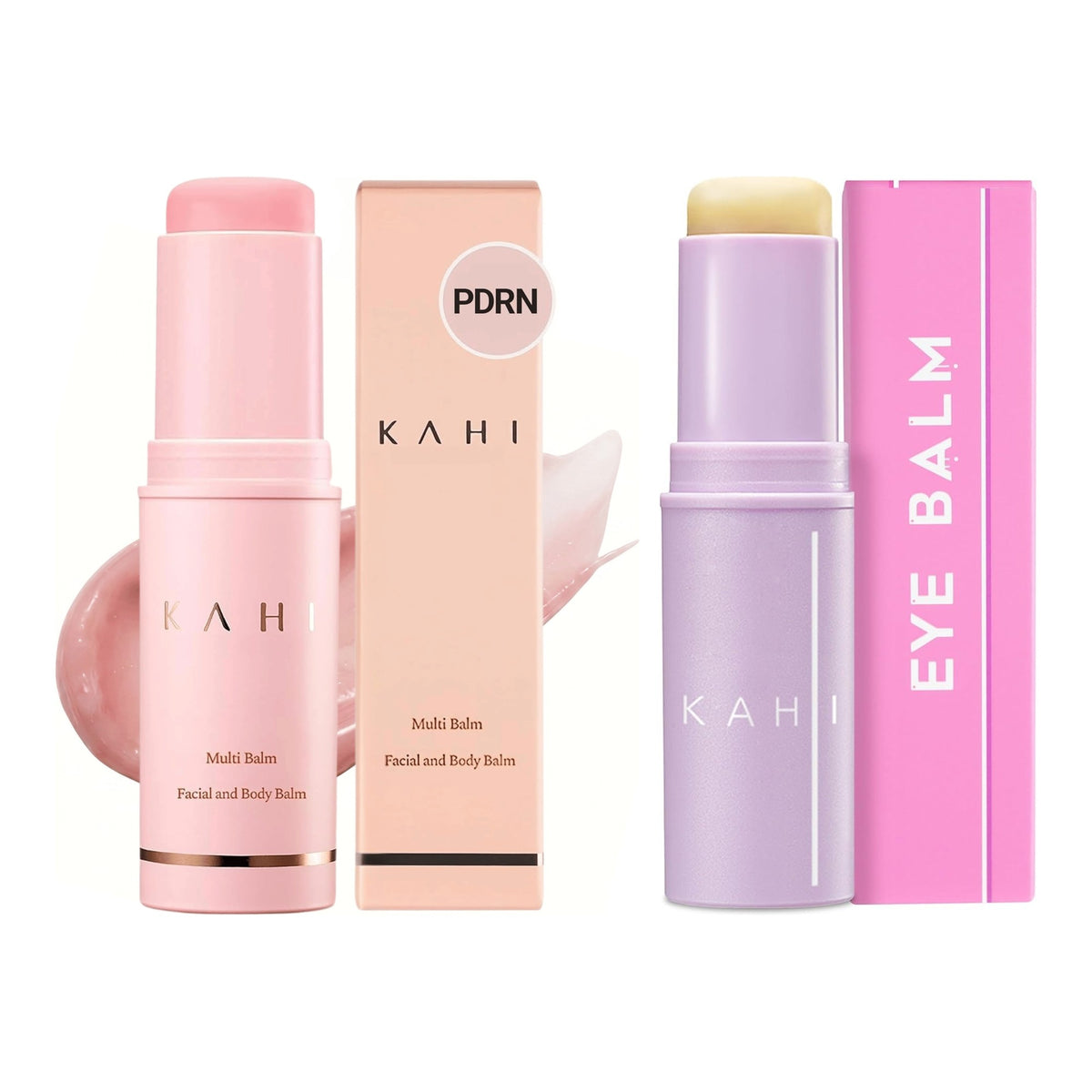 KAHI Face & Eye Set: the Multi Balm and the Eye Balm with their boxes